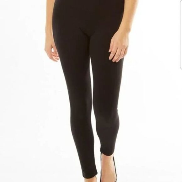 NWT RUBY RIBBON BLACK HIGH WAISTED ANKLE LEGGINGS - S - Picture 2 of 6